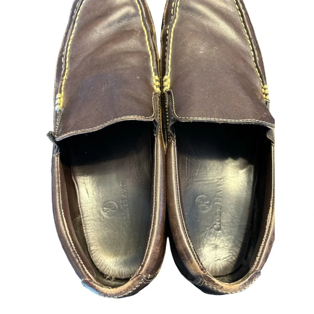 Cole Haan Mens Tucker C04059 Slip On Vibram Sole Loafer Shoes Brown Leather‎ 11M